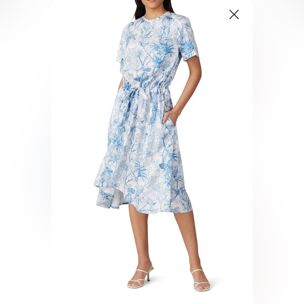 Cedric Charlier Printed Drawstring Dress